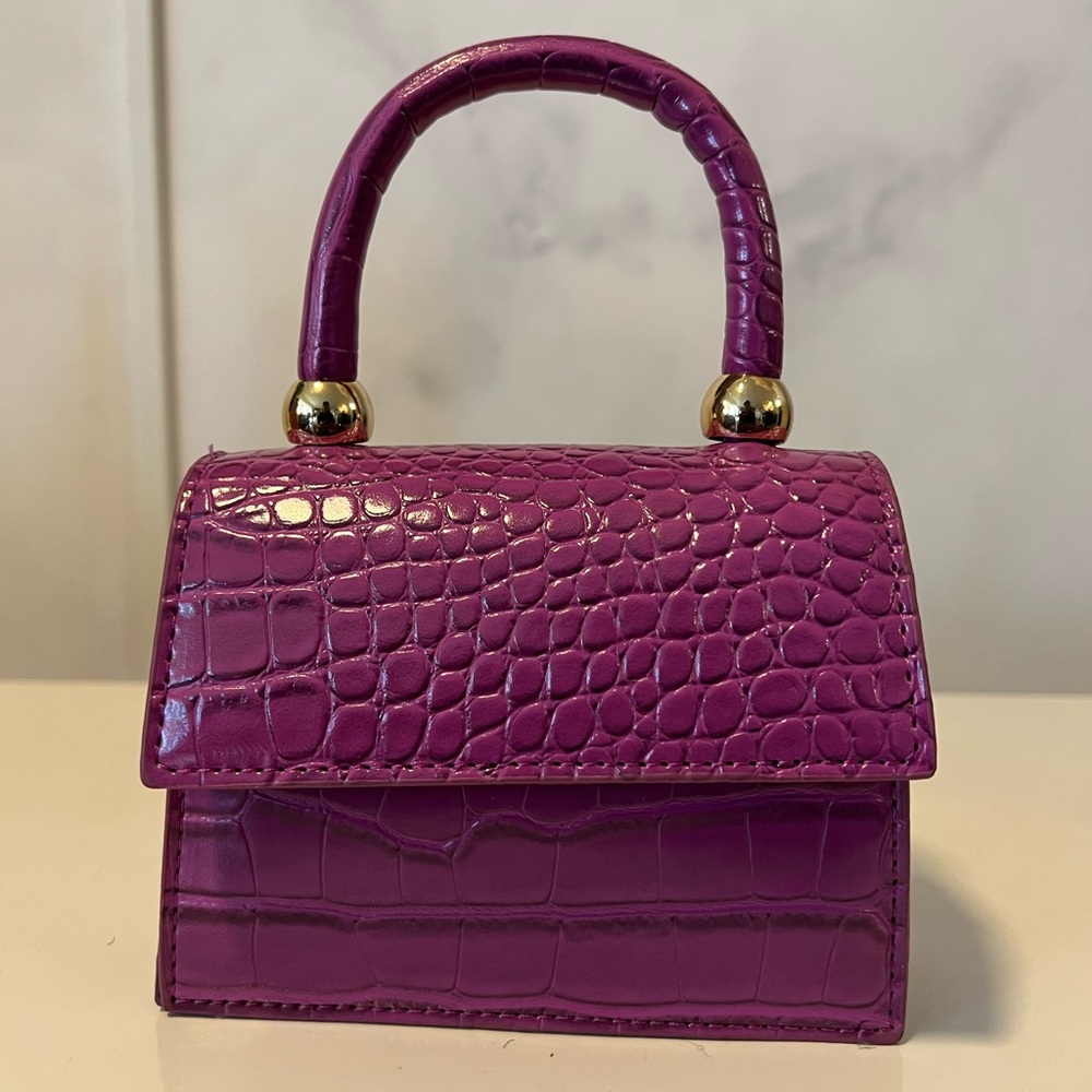 Faux Croc Mini Bag (Never Worn)